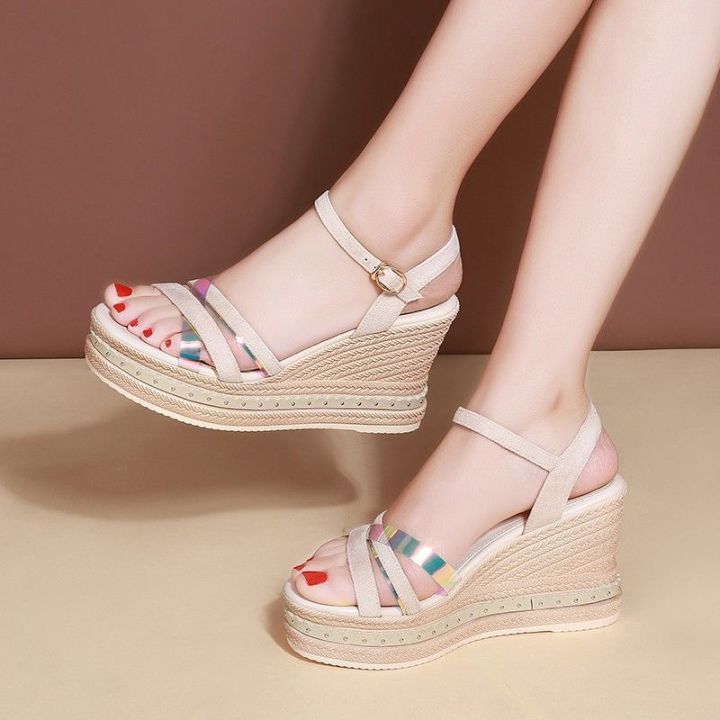 Women's%20Wedge%20Sandals2023New%20Summer%20Fashion%20All-Match%20Muffin%20Raise%20the%20Bottom%20Summer%20Fairy%20Style%20High%20Heels%20-%20Image%204