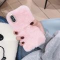 Luxury Plush Rabbit Fur Phone Case For Google Pixel 6 Pro 6A 7 7A 8 Shiny Diamond Lens Frame TPU Back Cover Fundas. 