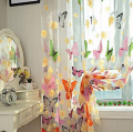 【Trending Now】 Colorful Butterfly Tulle Curtain Living Room Transparent Modern Valances Window Drapes Bedroom Yarn Fabric Romantic Decor. 