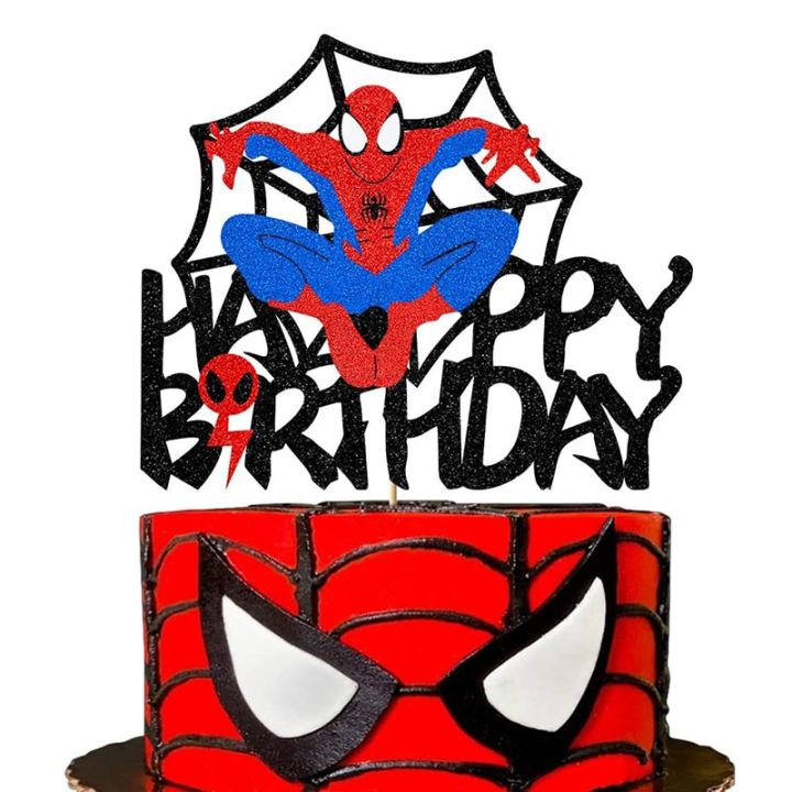 Disney%20Spiderman%20Birthday%20Party%20Cake%20Decorations%20Kids%201%202%203%204%205%206%208th%20Birthday%20Cake%20Toppers%20for%20Kids%20Boys%20Party%20Cake%20Decoration%20-%20Image%205