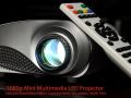 1080p Mini Multimedia LED Projector - 320x240 Resolution, 1000:1 Contrast Ratio, 50 Lumens, HDMI Port.