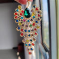Peacock Corsage High-end Rhinestone Brooch Clothing Accessories. 