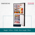 SINGER Bottom Mount Refrigerator  FBDS260-RG  260 Ltr  RED. 