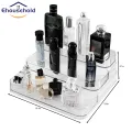 Perfume Storage Rack 3-tier Perfume Organizer Shelf for Bathroom Countertop Clear Skincare Stand for Lotion Perfume Storage Strong Load-bearing Rack Set of 2 Three-shelf Perfume Rack. 
