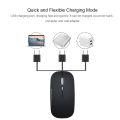 Wireless Mouse Wireless Silent Mouse USB Charging Mouse 2.4G Ultra Thin for Laptop PC Desktop. 