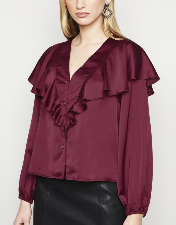 Westace%20Womens%20NEW%20LOOK%20Ruffle%20Blouse%20-%20Image%203