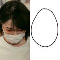 Black Korea Cord Chain String Necklace.