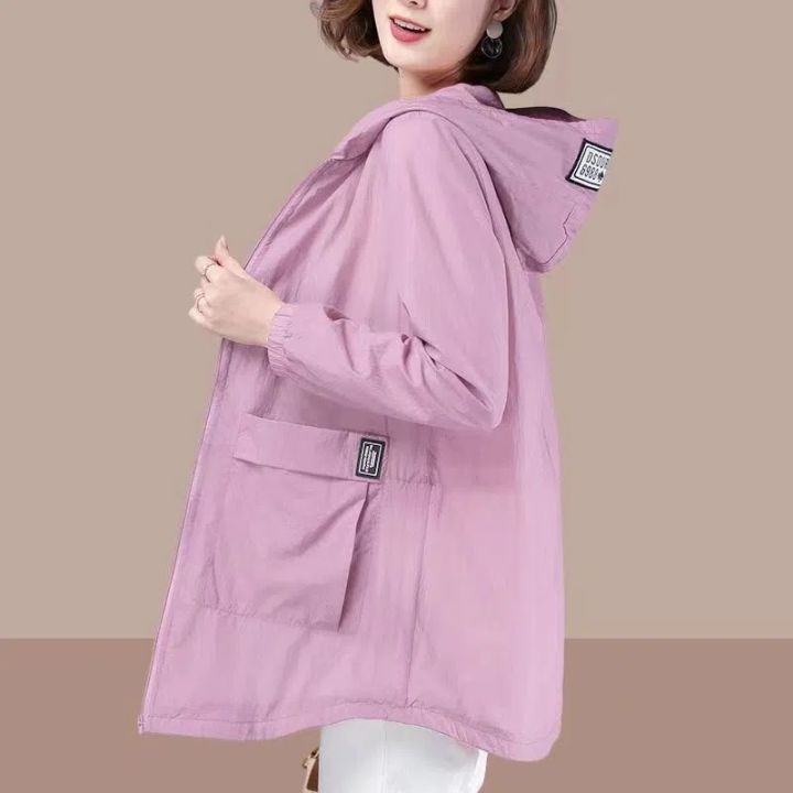 5XL%20Windbreaker%20Women%20Jacket%20Sun%20Protection%20Coat%20Long%20Sleeve%20Hooded%20Thin%20Jackets%20New%20Female%20Outerwear%20Zipper%20Loose%20Summer%20Coats%20-%20Image%204