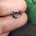 new black Stone flower design small Nose Pin. It's for Women and girls, New Model, Trendy e Design , L Shape Nosering, Nose Ring - Nose Pin - Nose Pin - Nosin nak ful. 