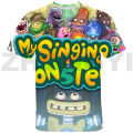Hot Video Game My Singing Monsters Oversized T Shirt Fashion Casual Harajuku Vintage T Shirt 3D Kawaii Cartoon Tees.