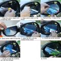 【Ready Stock】 2PCS Car Rearview Mirror Anti-Fog Film Anti-glare Waterproof Rainproof Film. 