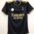 Real Madrid (With Embroidery) Premium Football Jersey Black. 