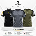 SMUG Premium Combo Offer T-shirt 3 pcs- Olive , Grey, Black.