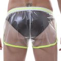 New Fashion Men Transparent Boxer Shorts Large Size Loose Swimwear Holiday Beachwear See-through Swimming Trunks Swimsuit. 