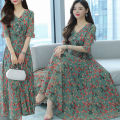 Stylish Dot Print - Women's Hijab Long Dress with 3D Screen Print - Perfect for All Seasons - Fashionable Attire.