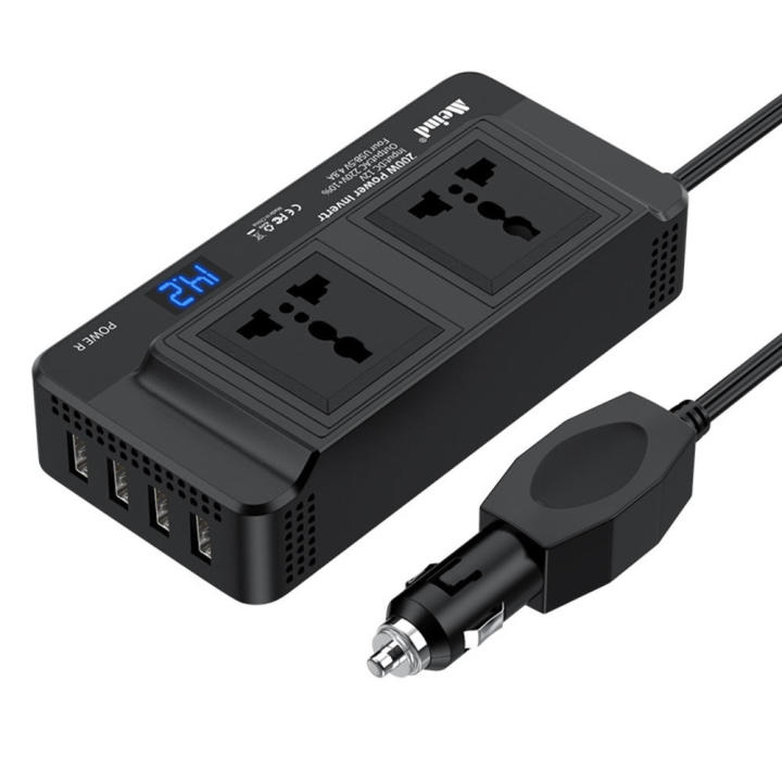 Efficient Portable power inverter for cars User-friendly Multi-functional Lightweight 12V to 240V car converter Compact Portable Car inverter with USB ports for Road trips Camping adventures Outdoor activities Truckers Travel enthusiasts