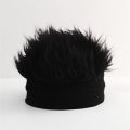 【Big savings】 Creative Wig Hat Funny Short Hair Caps Novelty Beanie Hat with Spiked Hair Hat For Women Men. 
