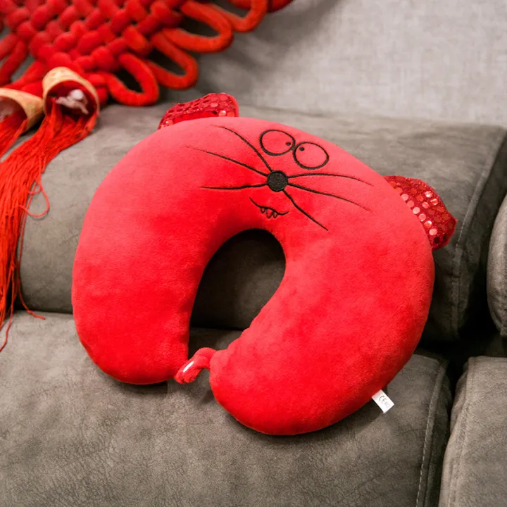 Stuffed%20Toys%20Creative%20Plush%20Toy%20Pillow%20Cartoon%20Animal%20Cute%20U-Shaped%20Pillow%20Office%20Waist%20Doll%20U-Shaped%20Neck%20Pillow%20Wholesale%20-%20Image%202