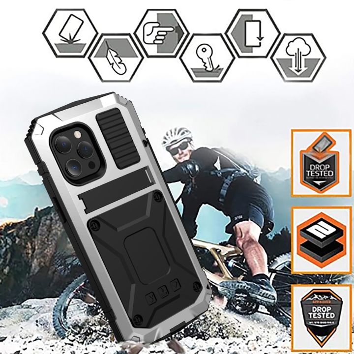 For%20iPhone%2013%20Pro%20Max%20R-JUST%20Shockproof%20Waterproof%20Dust-proof%20Metal%20+%20Silicone%20Protective%20Case%20with%20Holder%20-%20Image%206