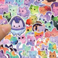 50Pcs Kawaii Cat Stickers Aesthetic Cartoon Decals DIY Laptop Phone Stationery Funny Cute Decoration Sticker Chidlren Toy Gifts jingu.