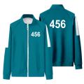 Men Digital Printing Sweatshirts Squid Game Round Six Digital 456 218 Printing Autumn Winter Sports Zipper Pocket Cardigan. 