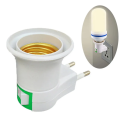 220V E27 Adapter Screw Mouth Night Light Lamp Holder Switch Round Foot Wall Type Mobile Lamp Shades.