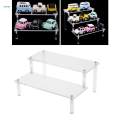 2Pcs Tier Acrylic Rack Perfume Makeup Organizer Risers Shelves Showcase. 
