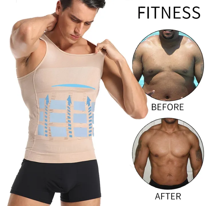 Mens%20Compression%20Shirts%20Body%20Shaper%20Slimming%20Elastic%20Slim%20Muscle%20Tank%20Shapewear%20%20Skinny%20Tummy%20Waist%20Trainer%20sture%20Shirt%20-%20Image%203