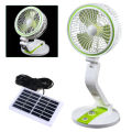 Rechargeable Folding Table Fan with Led Light. 