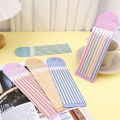 【Fashion】Long Page Tag Sticky Index Morandi Stripe Memo Transparent Long Flag.