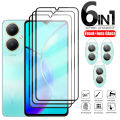Glass 4G Lens Glass Y 27 Screen Protector 6-in-1 for Vivo Y27 Glass For Vivo Y27 Tempered Glass Film Full Coverage Glue 9H for Vivo Y27.