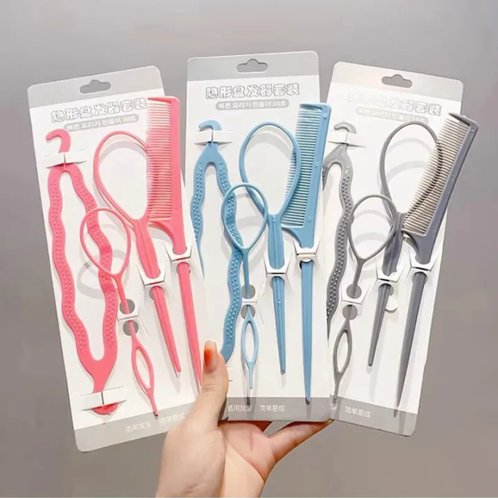 Black%20Pink%20Gray%204Pcs%20Magic%20Hair%20Styling%20Tools%20Set%20DIY%20Hair%20Braiding%20Braids%20For%20Women%20Girls%20Twist%20Bun%20Hairpin%20Hair%20Accessories%20-%20Image%206
