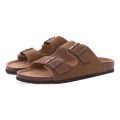 Kidmi Trendy Clogs For Women Slippers Suede Mules Men Cork Footbed Home Sandals with Arch Support Fashion Leather Potato Shoes.