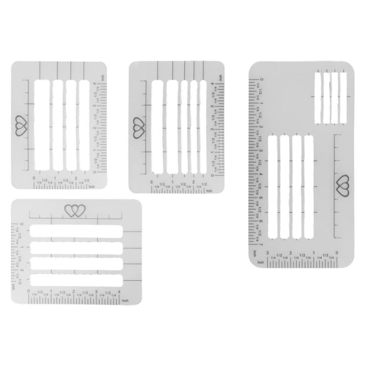 4 Pcs Template Ruler Guide Envelope Addressing Guide Stencil Ruler for Envelopes Brush Pens Making Thank You Card