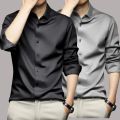 S-5XL Men's Shirt Long Sleeve Non iron Wrinkle Resistant Business Dress High end Professional Casual Suit White Shirt. 