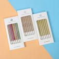 6pcs Long Thin Cake Candles Metallic Birthday Candles Long Thin Candles In Holders for Birthday Party Wedding Cake Decorations. 