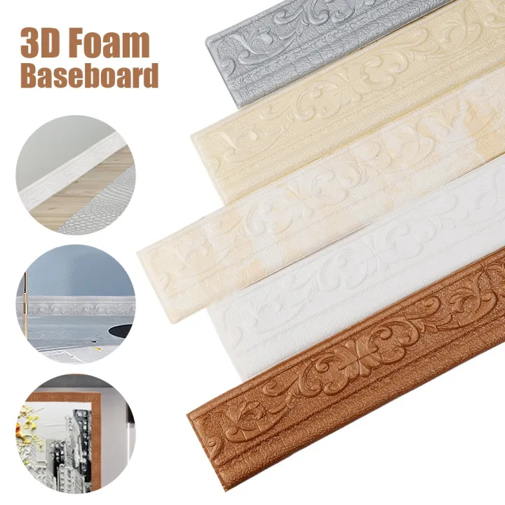 2.3M%203D%20Foam%20Wall%20Pasted%20Self-adhesive%20Waterproof%20Waist%20Line%20Skirting%20Wall%20Pasted%20Living%20Room%20Background%20Wall%20Decoration%20-%20Image%202