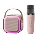 2024-K12 Speaker High-end Bluetooth Audio Small Home KTV Karaoke Microphone Professional Children's Singing Bluetooth Speaker Column.