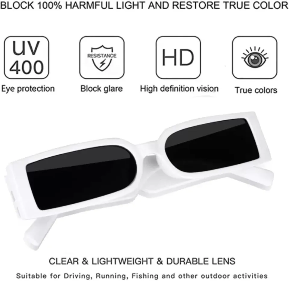 Tiktok Luxury Rectangle Fashion Sunglasses Man Vintage Designer