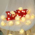 3M 20 LED Rose Flower Lights, USB Flower String Lights Rose Fairy Lights for Mother's Day Bedroom Wedding Room Decor Gift Indoor Decor. 
