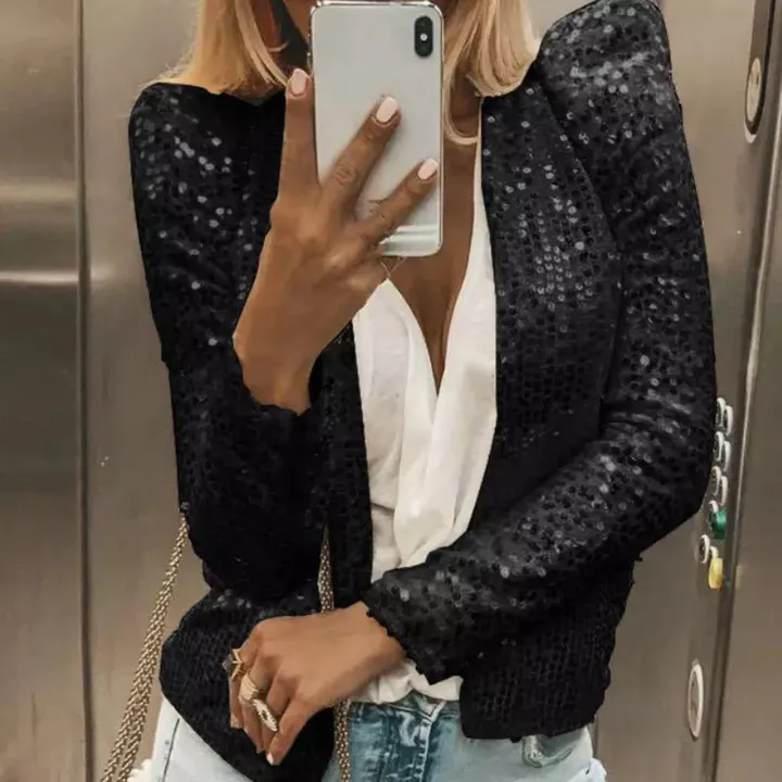 Office%20Ladies%20Jacket%20Sequins%20Glitter%20Short%20Style%20Jacket%20Outwear%20-%20Image%206