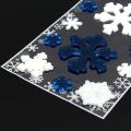 TPR Blue Snow Frozen Window decor Fridge Sticker Christmas Gift Decals Mural Art.