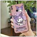For Honor 8X Back Cover Case Fashion Cartoon Kuromi Square Frame Shockproof Camera Lens Protector Phone Cases. 