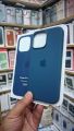 Official apple iPhone 15 Pro Max 6.7 2023 Storm Blue Silicone Case with MagSafe.
