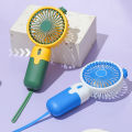 GC Handheld Mini Fan, USB Rechargeable Small Pocket Fan With Hanging Rope, Phone Holder Base, Portable Fan For Travel, Summer, Concerts, Lash.