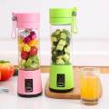 Mini USB Rechargeable Portable Electric Fruit Juicer with 6 blades - Efficient Smoothie Maker and Blender Machine.