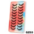 GROINNEYA Eyelashes 3D Mink Lashes Fluffy Soft Wispy Natural Cross Eyelash Extension Reusable Lashes Mink False Eyelashes Makeup. 