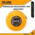 TOLSEN 30M 100FT Fiberglass Measuring Tape with Metal Ring ABS Case Model: 35022.