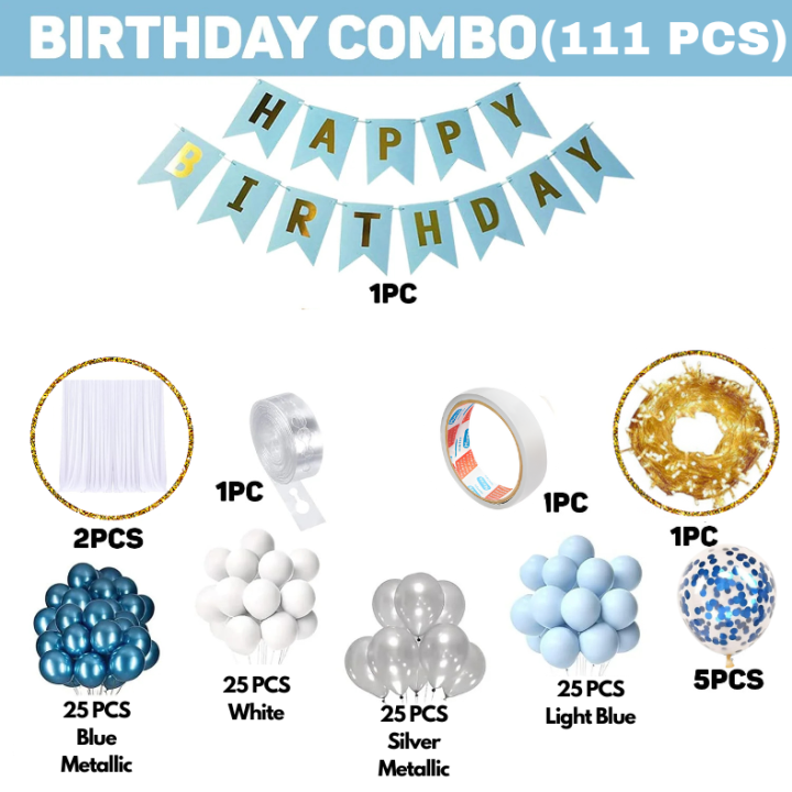 Birthday%20Decoration%20Combo%20Set%20%E2%80%93%20Blue-Themed%20Metallic%20Balloons,%20Card%20Banner,%20Net%20Curtain,%20Fairy%20Light%20&%20Balloon%20Arch%20Kit%20(111%20Pcs)%20-%20Image%202