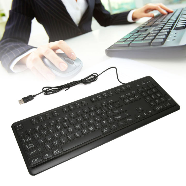 Ergonomic%20Keyboard,%20Large%20Bold%20Letters%20Plug%20and%20Play%20104%20Keys%20USB%20Wired%20Large%20Print%20Keyboard%20for%20Elderly%20for%20Desktop%20-%20Image%208